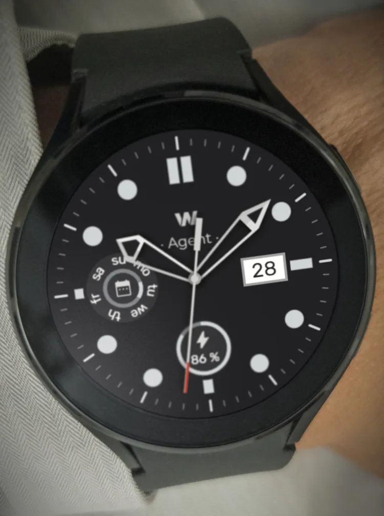 wes13 agent brazo con reloj de pulsera smartwatch